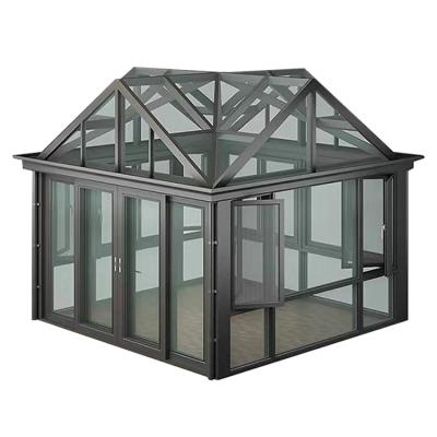 China Waterproof Aluminum Glass Room 4 Season Winter Garden Sunroom Free Standing Glass Tempered Glass For Sunroom for sale