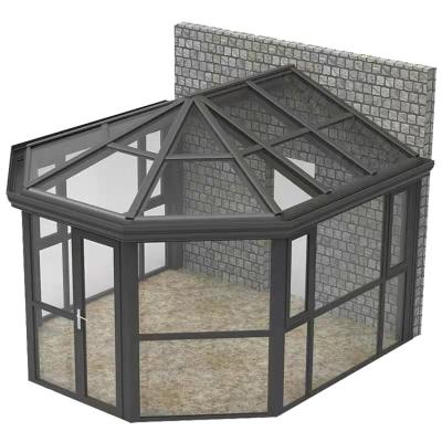 China Waterproof customizable aluminum sunroom roof panels easy to install aluminum frame glass sunroom for sale