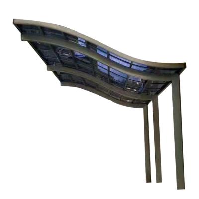 China Modern Design 10x10 Curved Rustproof Parking Canopy Canopy Carport PVC Carport Canopy for sale