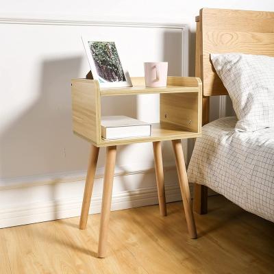 China Modern solid wood legs simple and practical side table (others) bedside cabinet adjustable mid-century side living room table for sale