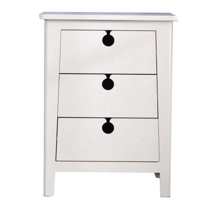 China Modern solid wood nightstand bedside cabinet drawers for hotel for sale