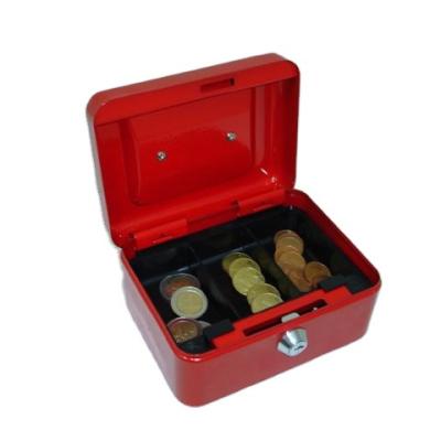 China Steel Key Lock Steel Piggy Bank With Cash Tray for sale