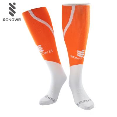 China Antibacterial Club Soccer Sports OEM Professional Logo Knee High Soccer Socks for sale