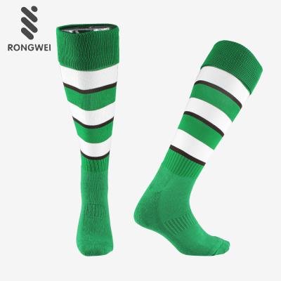 China China Manufacturer Custom Antibacterial Knee High Nylon Striped Soccer Sock Socks for sale