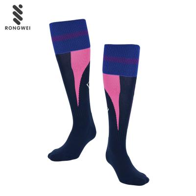 China Antibacterial Socks Maker Customizes High Quality Navy Soccer Football Socks For Club for sale