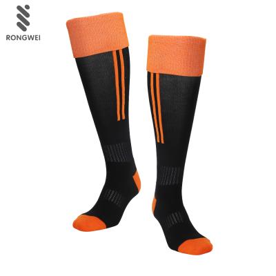 China Wholesale Cheap High Quality Adult Orange Soccer Socks Antibacterial for sale