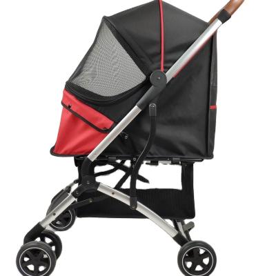 China Soft Multifunctional Cat Dog Travel Cart Detachable Pet Stroller Stroller Viable Foldable Outdoor Pet Trolley Bag for sale