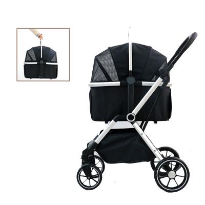 China Factory New Design OEM &ODM Dog Stroller Viable Large Wheels Luxury Multifunctional Pet Stroller for sale