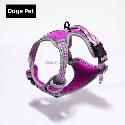 China Sustainable Dog Harness With Reflective Oxford Invest Soft Mesh Padded No Pull Dog Harness For Medium Small Dogs for sale