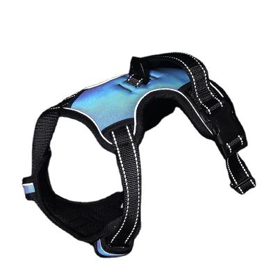 China Amazon Logo Car Soft Breathable Reflective Hot Selling Durable Heavy Duty Nylon Luxury Strong Adjustable No Pull Dog Harness Custom for sale