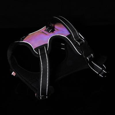 China ODM LOGO Adjustable Breathable Fashion Simple Customizable Neoprene Dog Harness Easily Hands Free Leash for sale