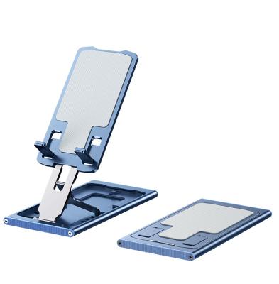 China New Metal Mobile Phone Tablet Holder Home Lift Foldable Mobile Phone Stand Adjustable Desktop Lazy Phone Holder for sale