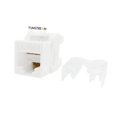 China pc 180 degree unshielded trapezoidal utp rj45 8p8c cat5e jack for wall plate for sale