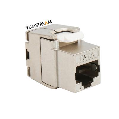 China Network best selling 180 degree shielded jack STP ftp cat6 rj45 modular keystone connector toolless for sale