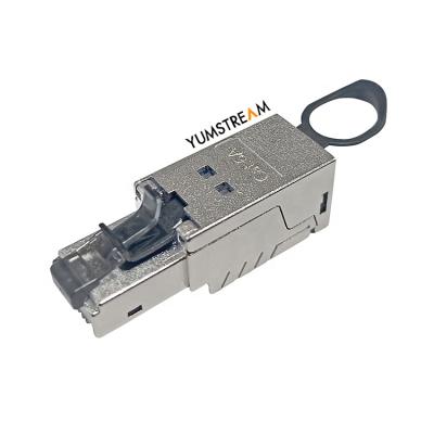 China Toolless Toolless shielded stp ftp cat6a network ethernet plug cat6a rj45 male modular connector for sale