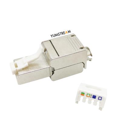 China Toolless Cat.6a shield stp ftp tool less mini rj45 connector toolless conectors plug rj45 connectors for sale