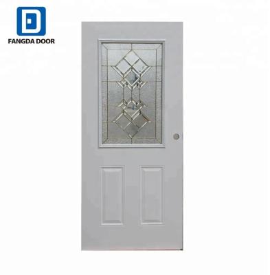 China Fangda Modern Steel Panel Cheap Glass Door 30x80 Exterior for sale