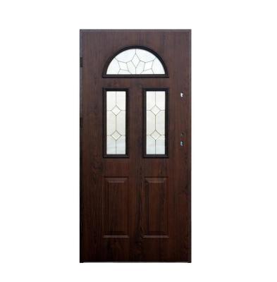 China Hot Sale Traditional Fangda Half Moon Casement Entrance Balcony Home Steel Glass Doors for sale