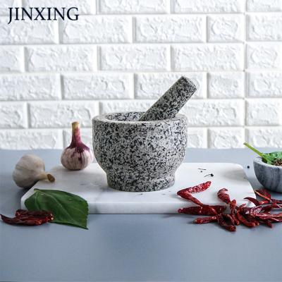 China Sustainable 14*9 Garlic Rammer Household Grinder Kitchen Rammer Garlic Pot Grinding Medicine Coffee Stone Mortar for sale