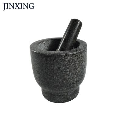 China Sustainable Pestle And Mortar Set Stone Crafts Stone Bowls Medium Granite Mortar And Pestle Set For Grinding Spices Herbs for sale