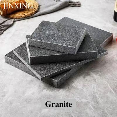 China Sustainable China Manufacture Cooking Stone Lava Sizzling Hot Steak Stone Plate And Cold Lava Rock Grilling Stone for sale