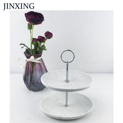 China Sustainable Home Fruit Plate Living Room Multi layer Creative Nordic Pastry Plate Afternoon Tea Heart Shelf Double Cake Tray for sale