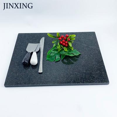 China Sustainable Wholesale custom Black Stone Chopping Board Granite Cutting Board Pastry Board Granite Worktop Saver for sale