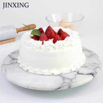 China Sustainable Hot Selling Natural Marble Turntable Revolving Cake Decorating Stand Marble Cake Stand For Pastry Baking for sale