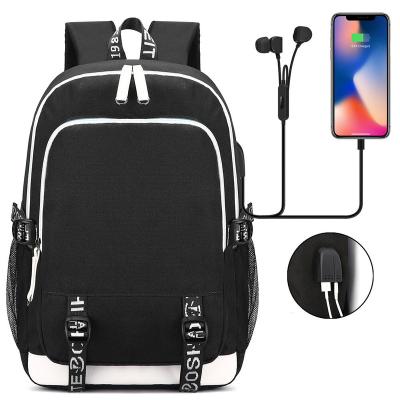 China With USB Customized LOGO Student Backpack Men Women And Casual Sports Backpack Travel Laptop Backpack With USB Charging Port Earphone Port for sale