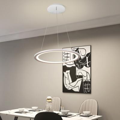 China Simple Design Ring Modern Aluminum Luxury Ceiling Chandeliers Simple Design Pendant Lights for sale