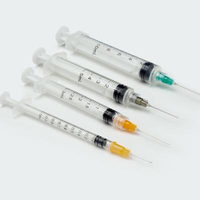 China Clinic CE Approved Auto Disabled Retractable Syringe With 1/3/5/10ml Needle for sale