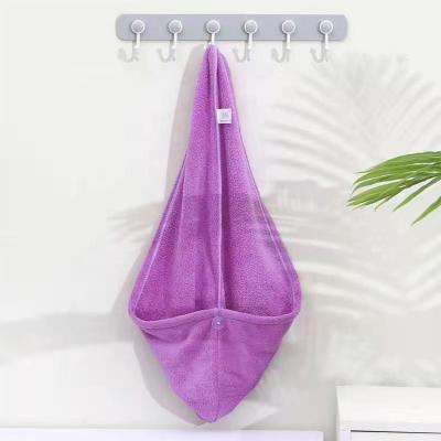 China QUICK DRY Water Absorbing Hair Drying Towel Thickened Microfiber Quick Dry Hair Towels for sale