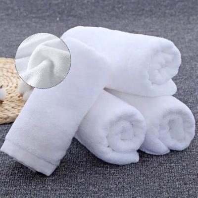 China Water Absorption Wholesale Cotton White Towel Organic Unbleached Cotton Towel for sale