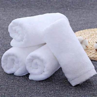 China Water Absorption Five Star Cotton Towels Hotel Hand Towels 100% Cotton Fabric White Towel for sale