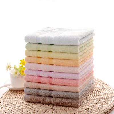 China Water Absorption China Factory Stripe Bamboo Carbon Fiber Face Towel Good Quality Bath Towel For Beach for sale