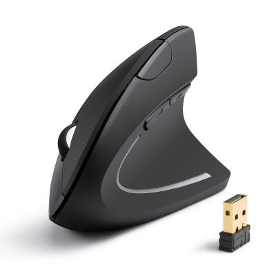 China Inalambrico Features High End Black White Wireless Ergonomic Mouse 2.4GHZ Wireless Vertical Mouse for sale