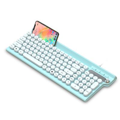 China Cute 2.4Ghz Wireless Mini Computer BT Multimedia Desktop Colorful Keyboard And Mouse Combo for sale