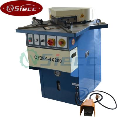 China Construction worksÂ   SIECC Metal Cutting 4x250mm Adjustable Corner Notching Machine for sale