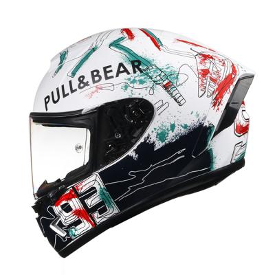 China Multifunctional color safety motorcycle helmet full-face material light red off-road helmet for sale