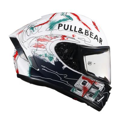 China Anti-scrach Dot Approved Double Visors Full Face Road Motor Motorcycle Helmet for sale