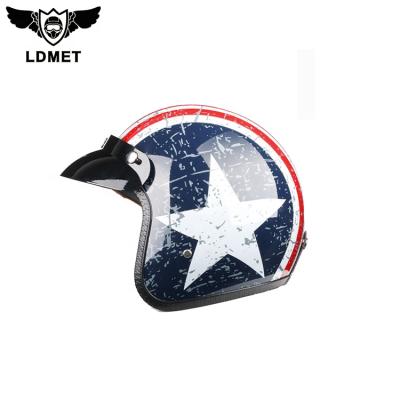 China ABS Low Price Customized Visor Graphic Double Vintage Open Face Helmet for sale