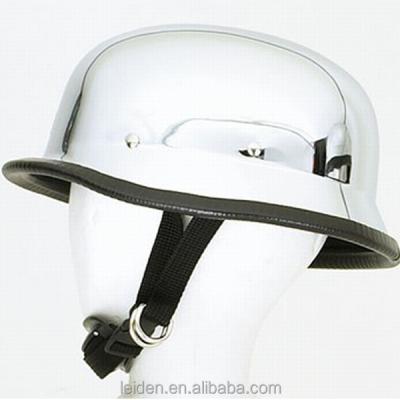 China ABS Chrome Helmet White Color Sliver Color Motorcycle Half Face Helmet With Cushion Match With Goggles for sale