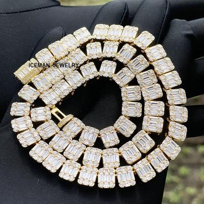 China ICEMAN JEWELRY Hiphop Jewelry Hip Hop 8mm CZ Diamond Baguette Chain Men Women Tennis Chain for sale