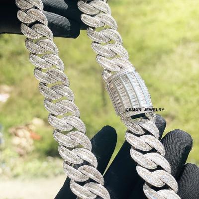 China ICEMAN JEWELRY Hiphop JEWELRY Men's 20mm Diamond Chain Hip Hop Iced Out Fork Cuban Link Chain for sale