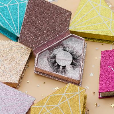 China Customized high quality creative delicate false diamond eyelash box of wick boxes factory wholesale price for sale