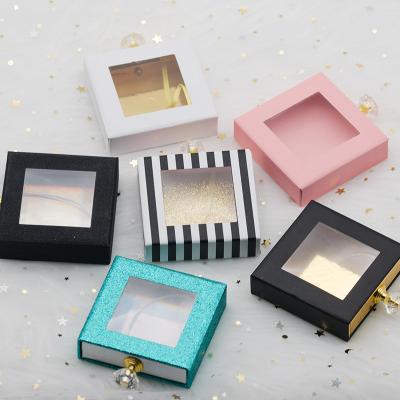 China Delicate Custom Packaging Make Your Own Empty Paper Lashes Marble Lashes Package Box for sale