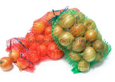 China High Resistant Mesh Drawstring Bags , Mesh Fruit Bags For Packaging for sale