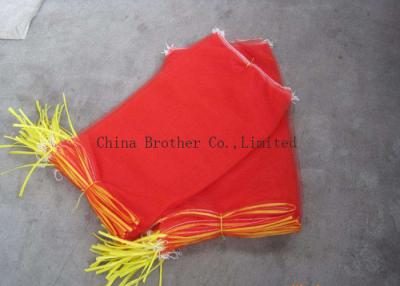 China PE  / PP Woven Industrial Mesh Bags 50kg Orange Color For Onions / Eggplant for sale