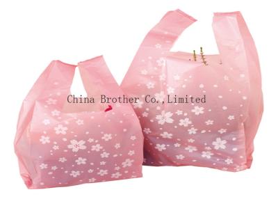 China Grocery Store Custom Printed Plastic Shopping Bags Lightweight Multi Color for sale