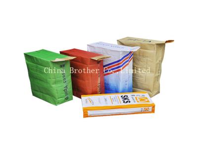 China Plastic Valve Sacks For Chemicals , Laminated Block Bottom Valve Bag for sale